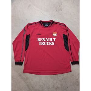 Umbro Olympic Lyon 2004-2006 Goalkeeper Jersey Mens XXL Red Long Sleeve